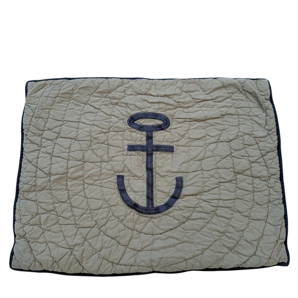 The Land of Nod Quilted Pillow Sham - Gray 20x26 in.